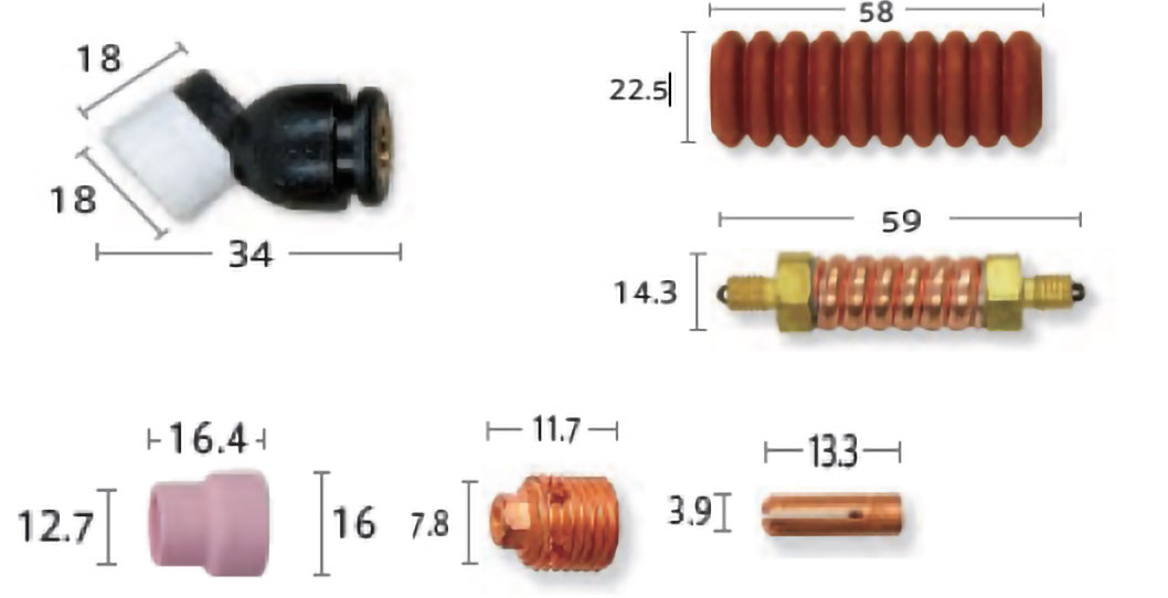 TIG溶接機 TIGトーチ 基本出荷仕様一覧 image