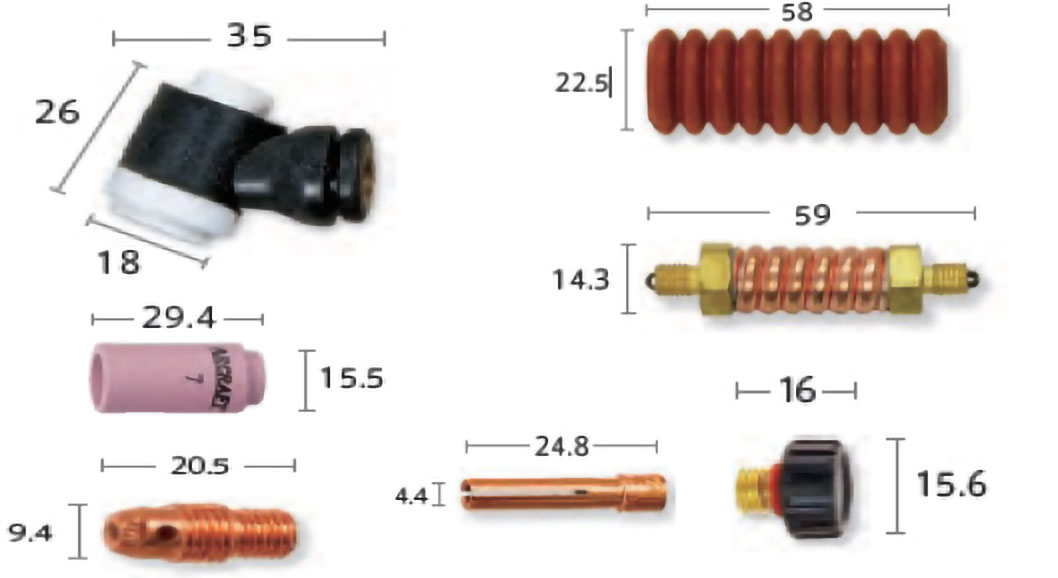 TIG溶接機 TIGトーチ 基本出荷仕様一覧 image