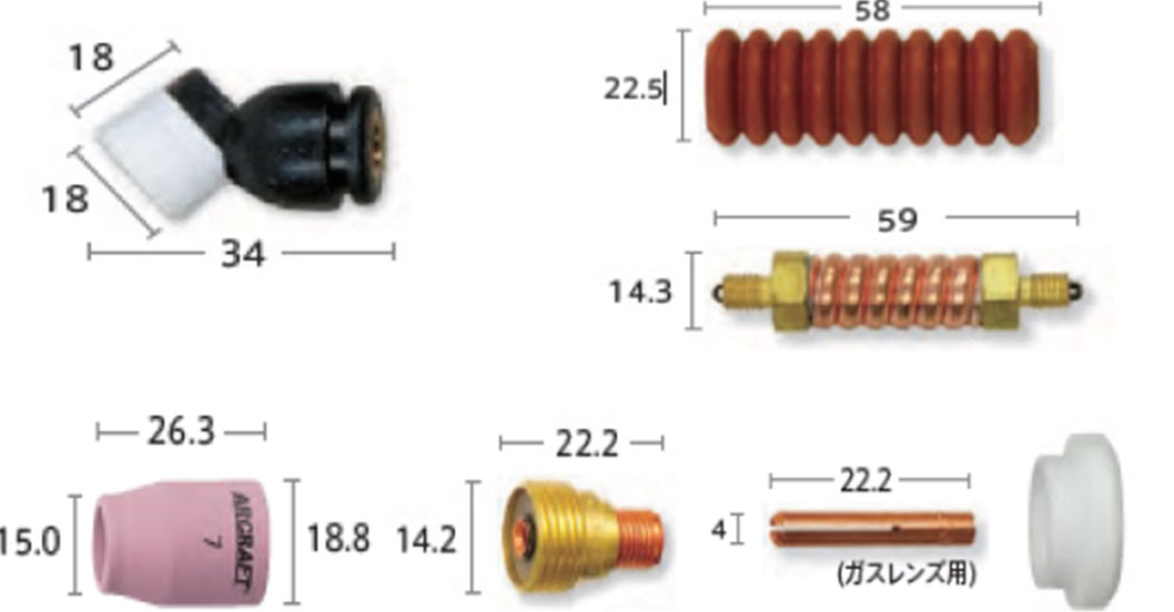 TIG溶接機 TIGトーチ 基本出荷仕様一覧 image