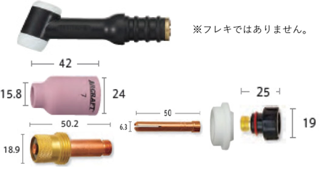 TIG溶接機 TIGトーチ 基本出荷仕様一覧 image